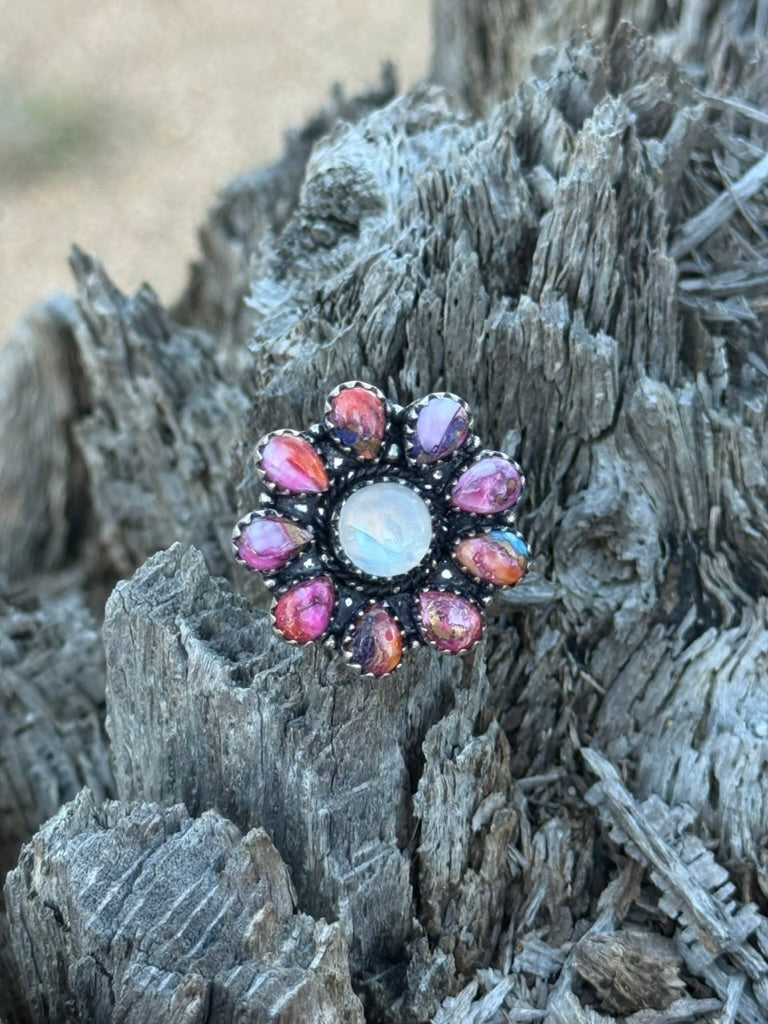 Wild Flower Blossom Adjustable Ring
