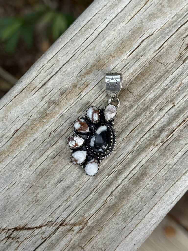 Half Cluster Turquoise Pendant
