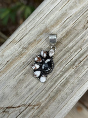 Half Cluster Turquoise Pendant