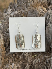 Aztec Sun Burst Dangle Earrings