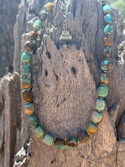 Sterling Silver Desert Sage Turquoise Beaded Necklace