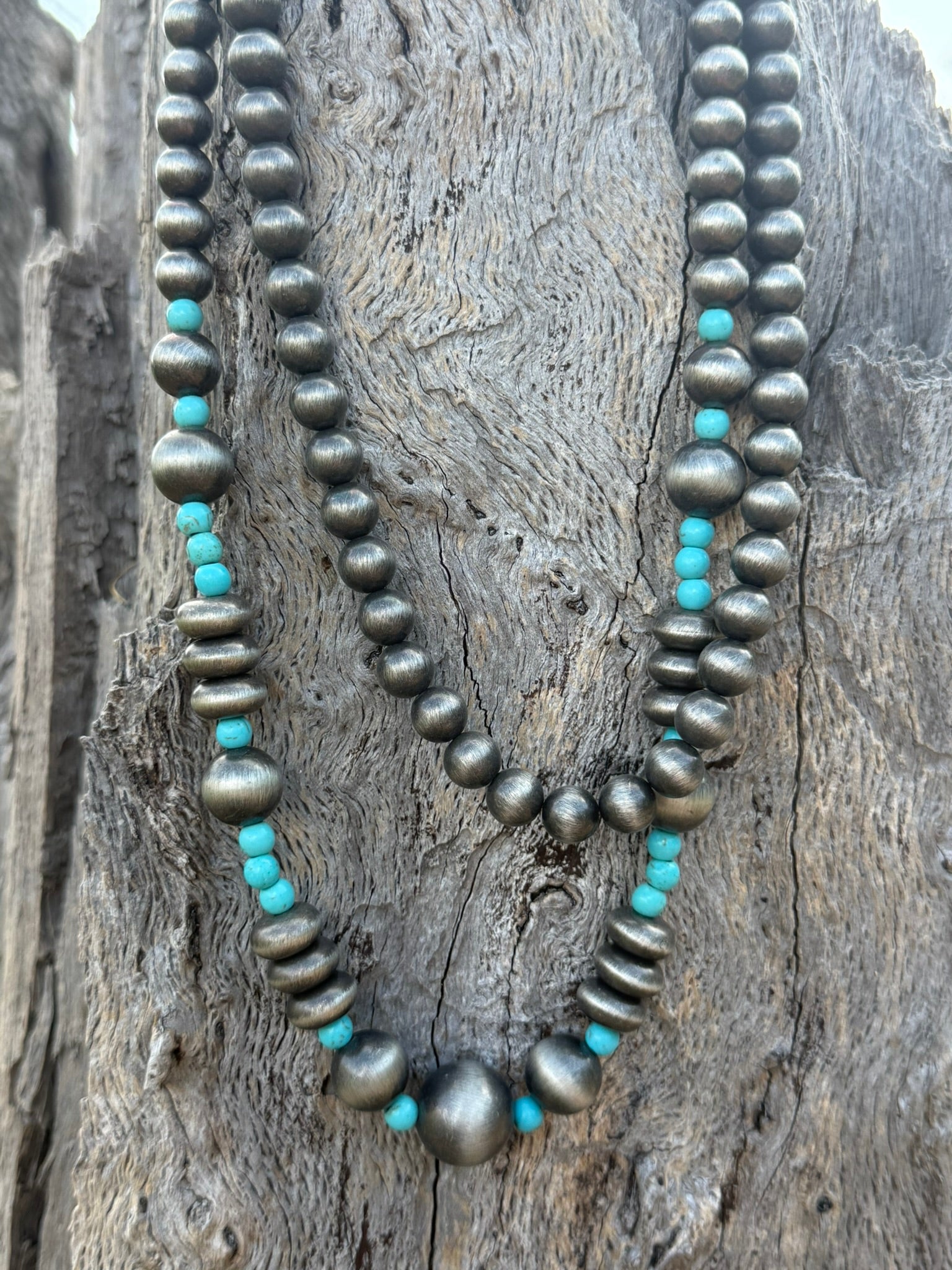 Canyon Pearl Layered Turquoise Beaded Necklace