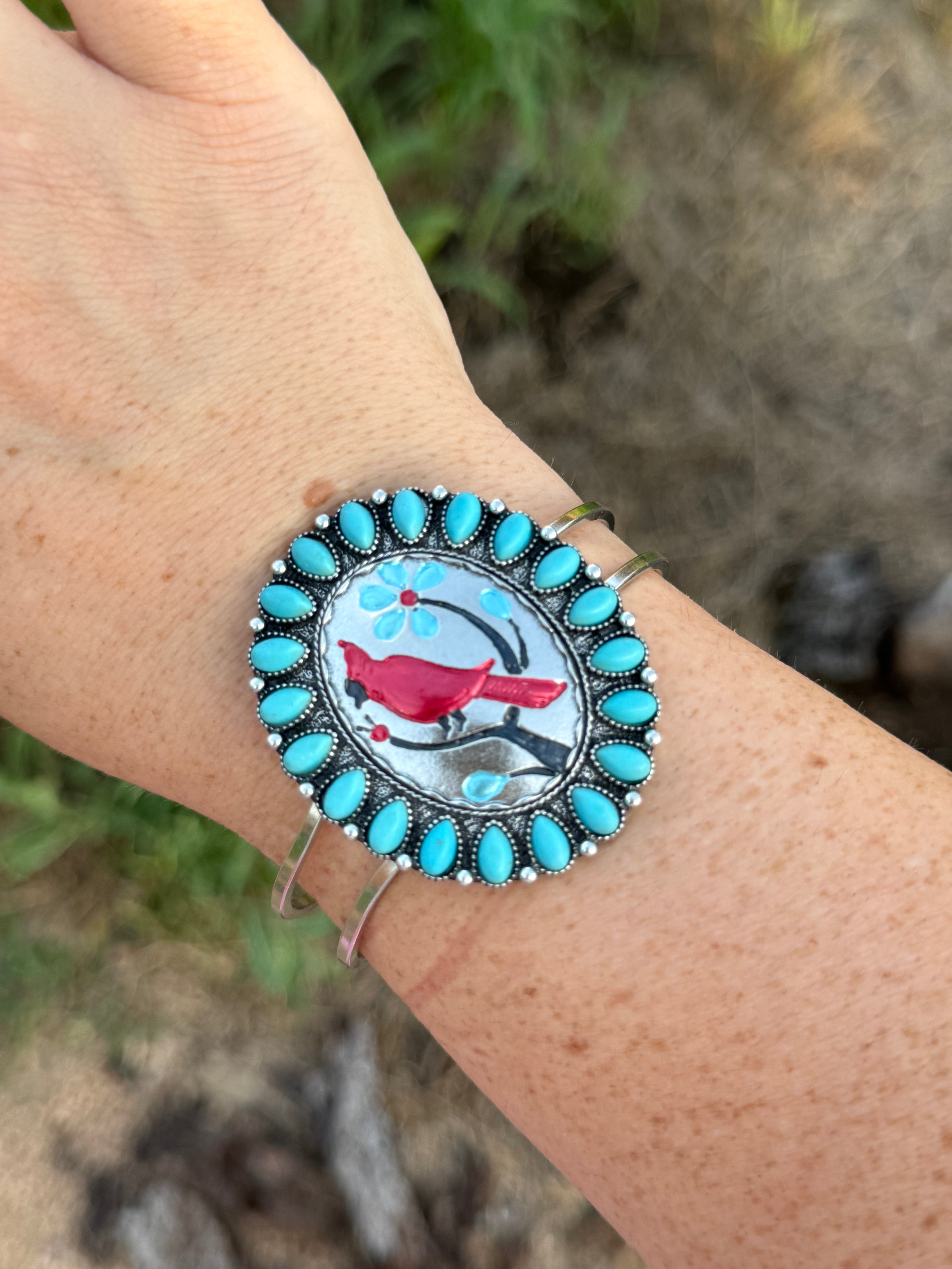 Cardinal Sky Turquoise Hinge Bracelet