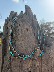 60" Sundance Canyon Turquoise Beaded Necklace