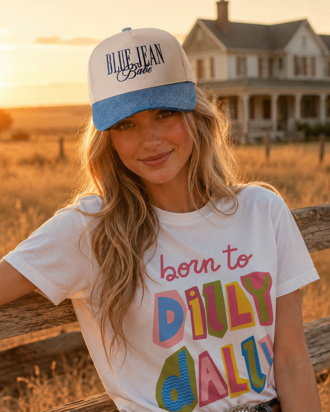 Blue Jean Babe Embroidered Trucker Hat