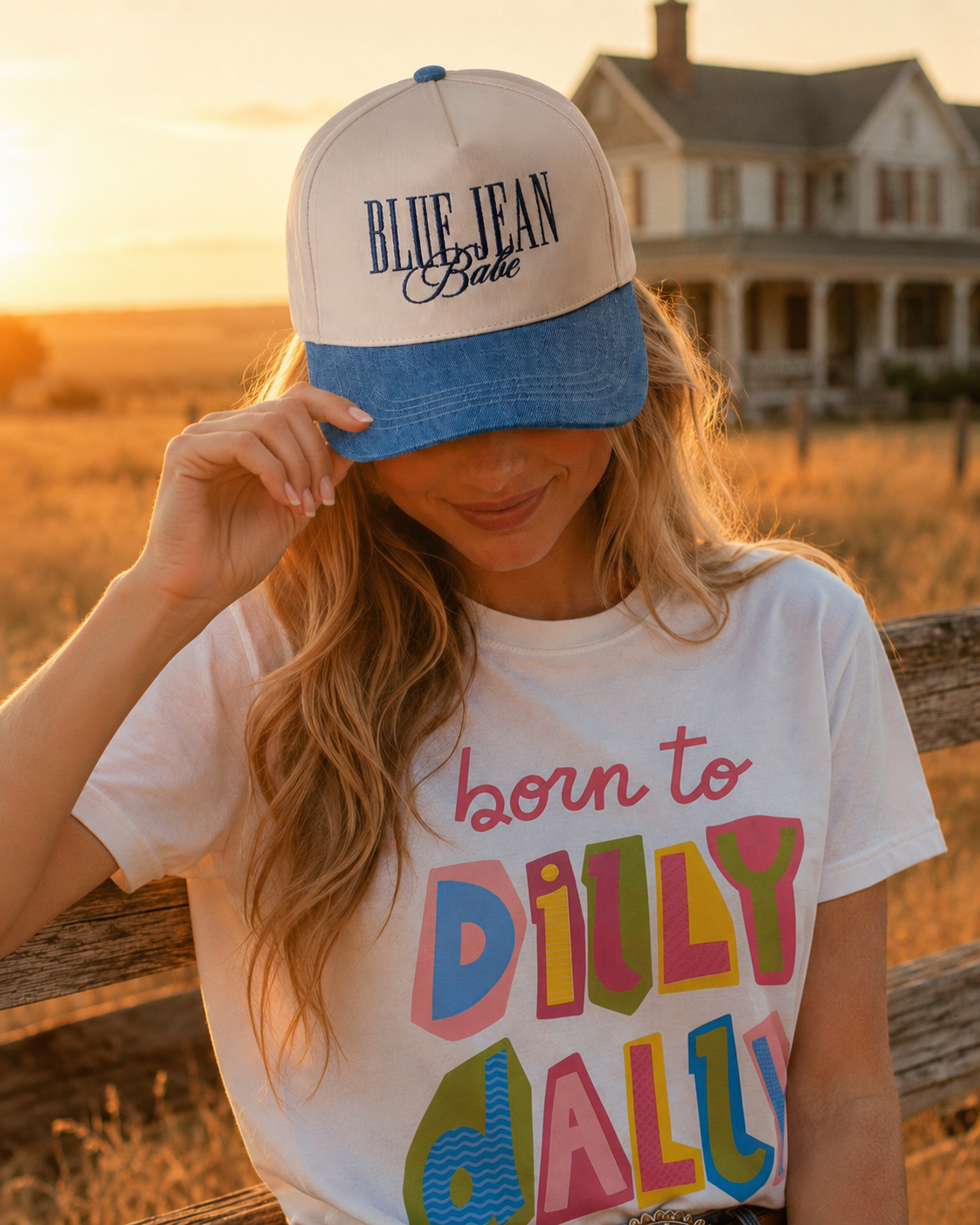 Blue Jean Babe Embroidered Trucker Hat