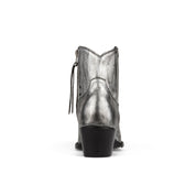 Metallic Pewter Western Ankle Boots - Sz 7.5