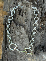 XL Snaffle Bit Double Chain Necklace