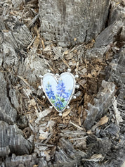 Western Bluebonnet Heart Cuff Ring