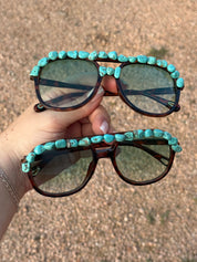 Turquoise Bridge Glam Sunglasses