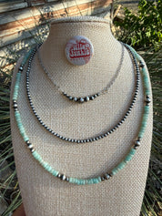 3-pc Sterling Silver and Amazonite Necklace Bundle