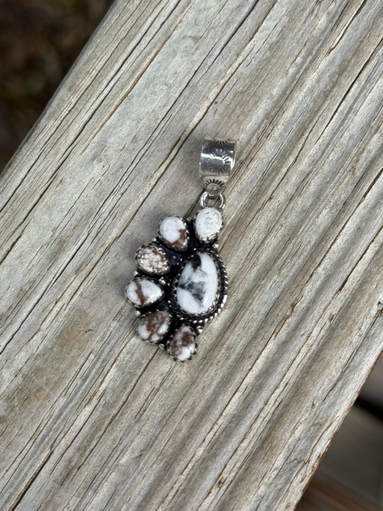 Half Cluster Turquoise Pendant