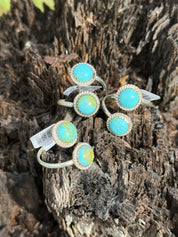 Authentic Turquoise Dual Stone Adjustable Ring