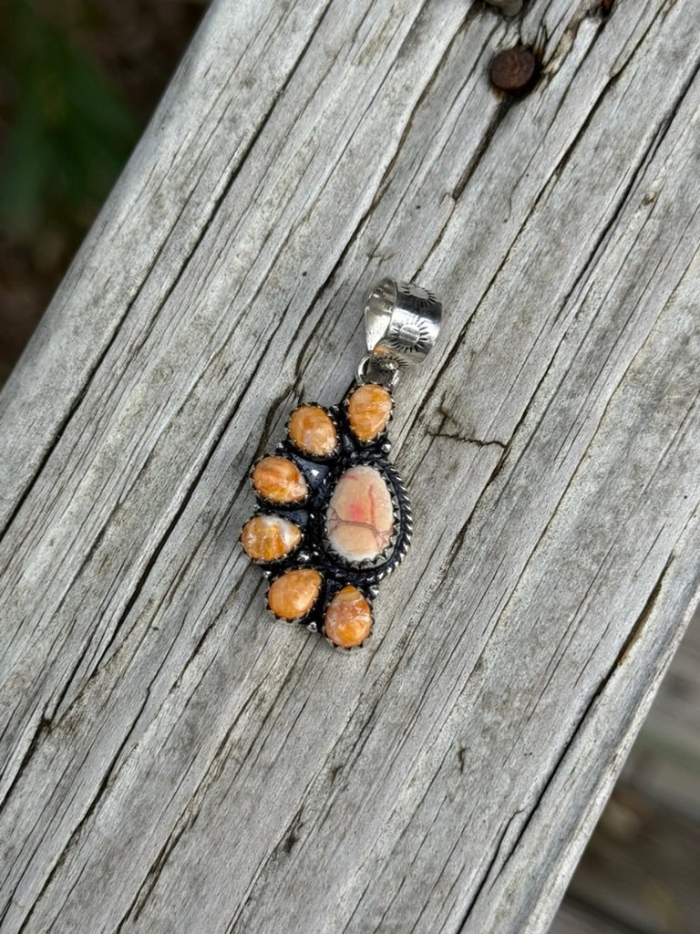 Half Cluster Turquoise Pendant