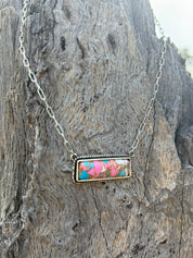 Western Cotton Candy Bar Chain Necklace