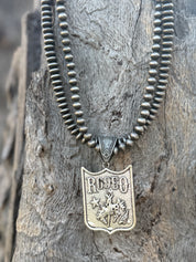 Western Rodeo Double Beaded Pendant Necklace