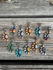 Half Cluster Turquoise Pendant