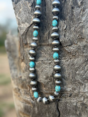 Silver Canyon Turquoise Beaded Necklace