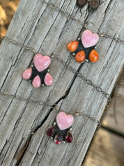 Desert Blush Pink Conch Heart Pendant