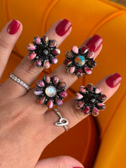Wild Flower Blossom Adjustable Ring