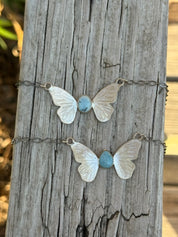 Golden Hills Etched Butterfly Necklace
