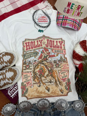 Holly Jolly Christmas Rodeo Graphic Tee