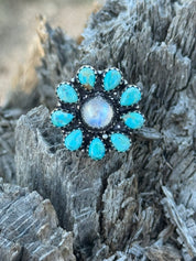 Wild Flower Blossom Adjustable Ring