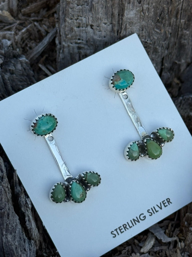 Turquoise Jacket Stud Earrings