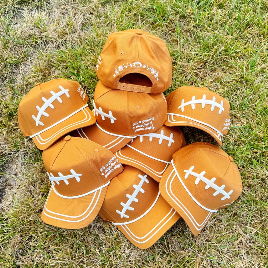 Football Laces Puff Trucker Hat