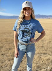 In God We Trust Cowboy Trump Graphic Tee