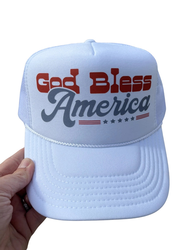God Bless America Trucker Hat