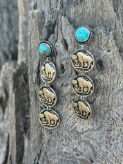 Buffalo Nickel Post Earrings