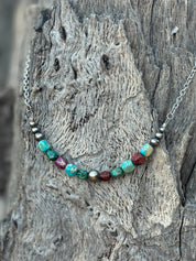 Authentic Jasper Turquoise Chain Necklace