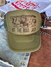 Hit The Road Jack Trucker HatOlive