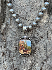 Desert Scene Pendant Necklace