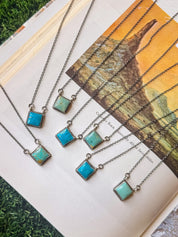 Authentic Roped Square Turquoise Necklace