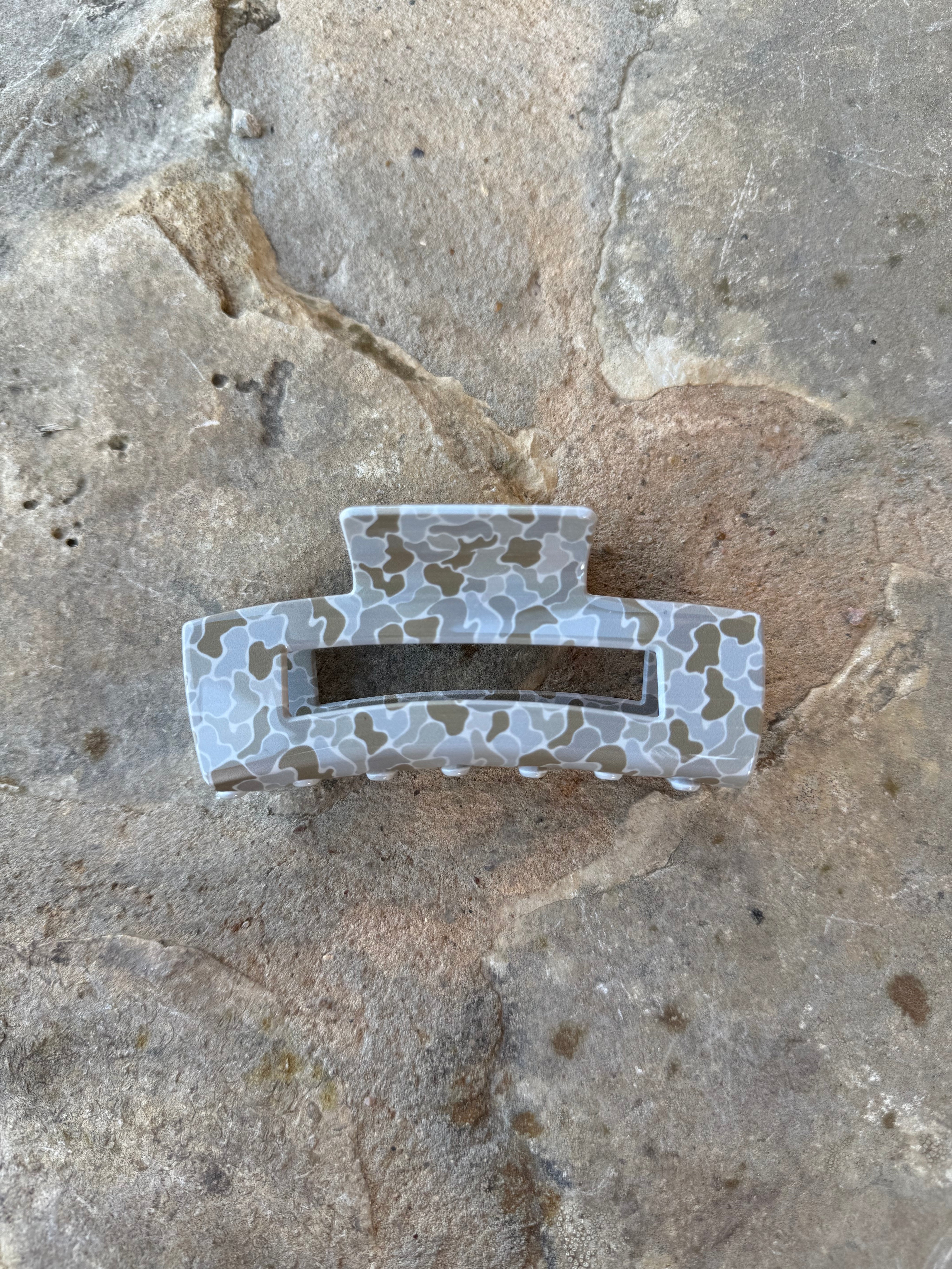 Rectangle Hair Claw - Camo