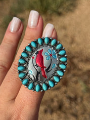 Cardinal Sky Turquoise Oval Cuff Ring