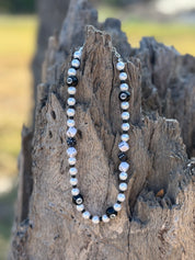 8-Ball and Dice Beaded Charm Necklace