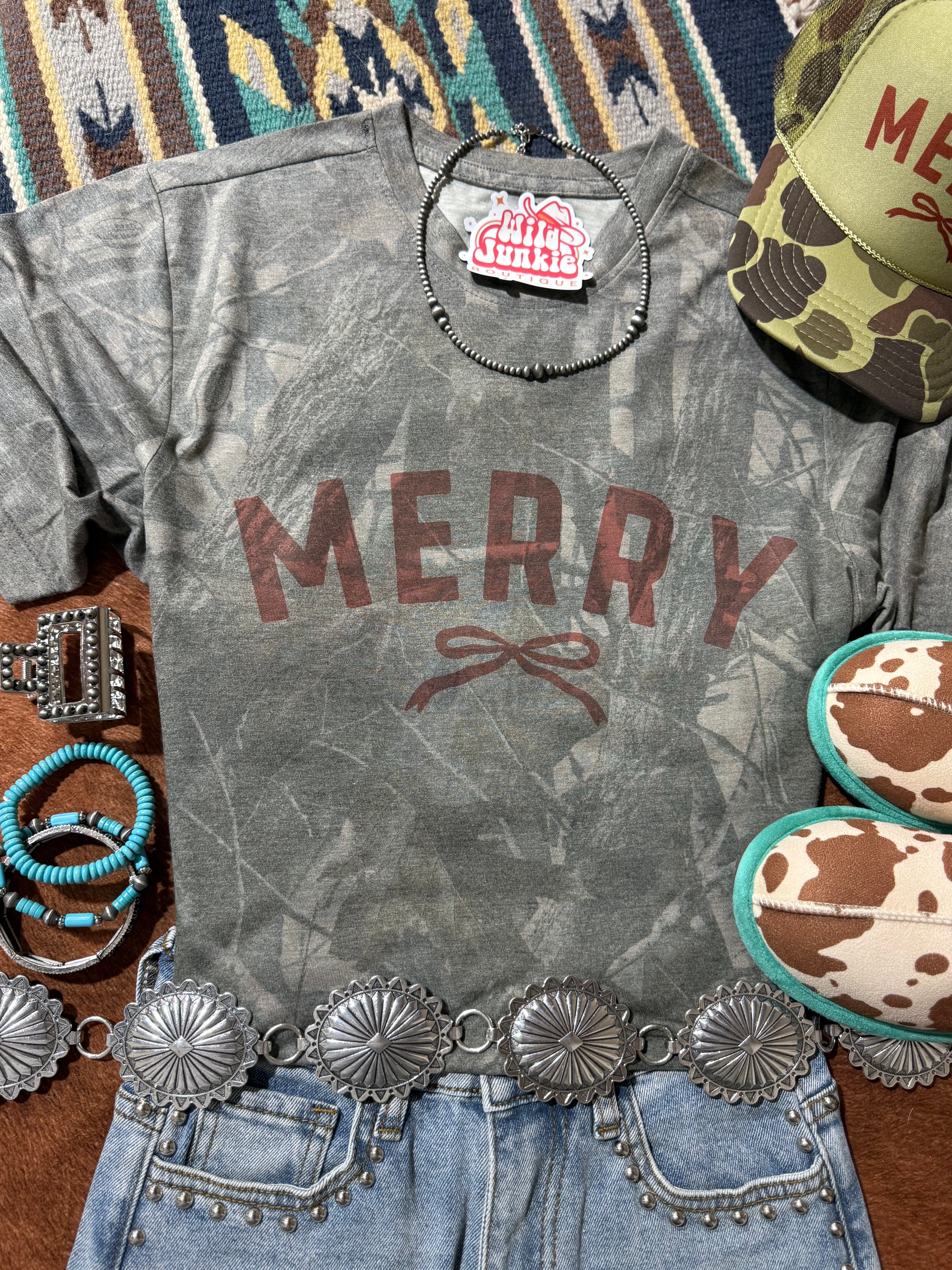 RealTree Camo Merry Christmas Graphic Tee