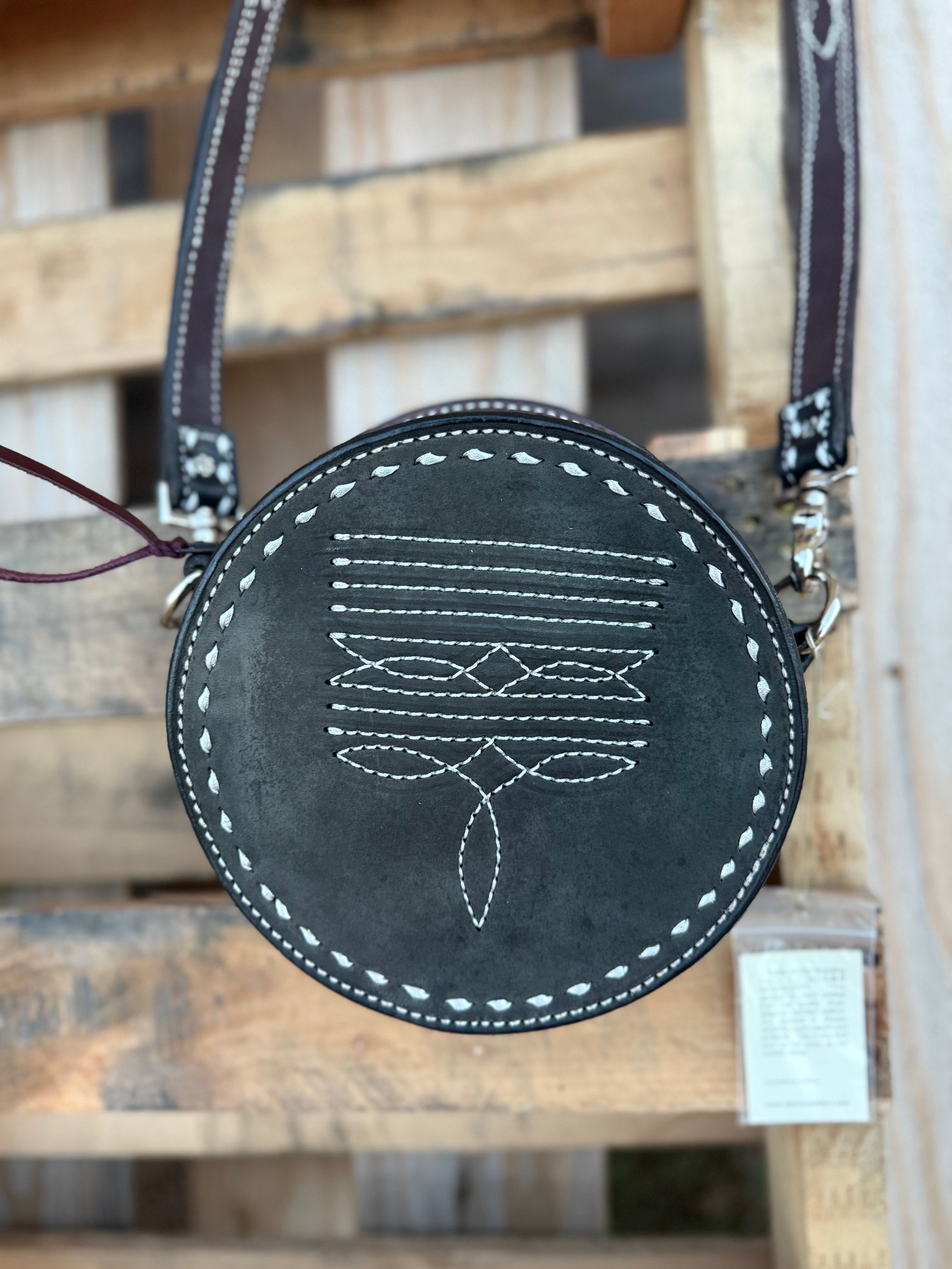 Cowboy Stitch Canteen Crossbody Bag