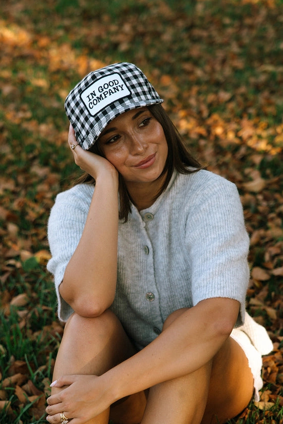 In Good Company Gingham Patch Trucker Hat