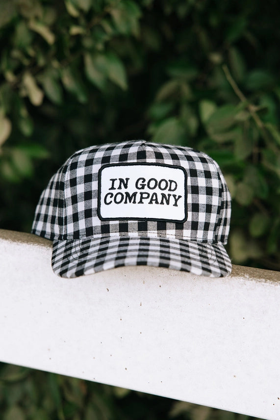 In Good Company Gingham Patch Trucker Hat
