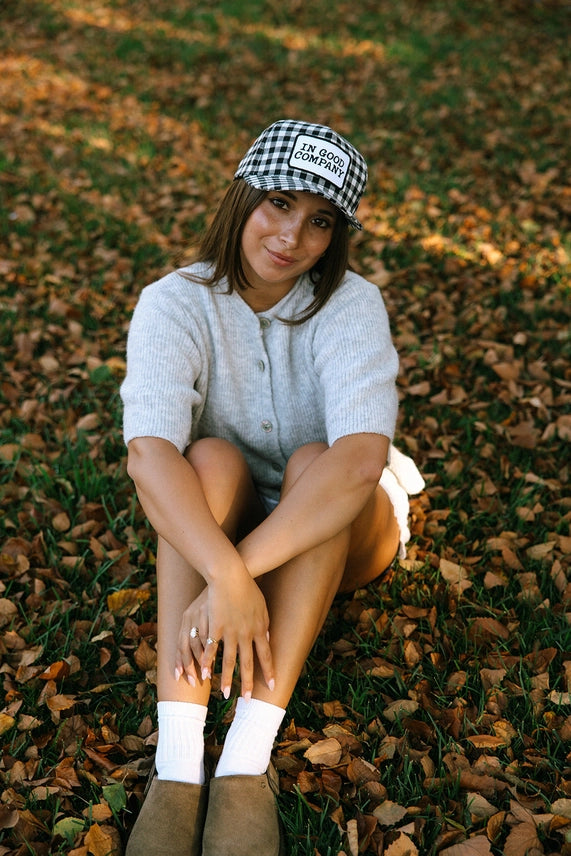 In Good Company Gingham Patch Trucker Hat