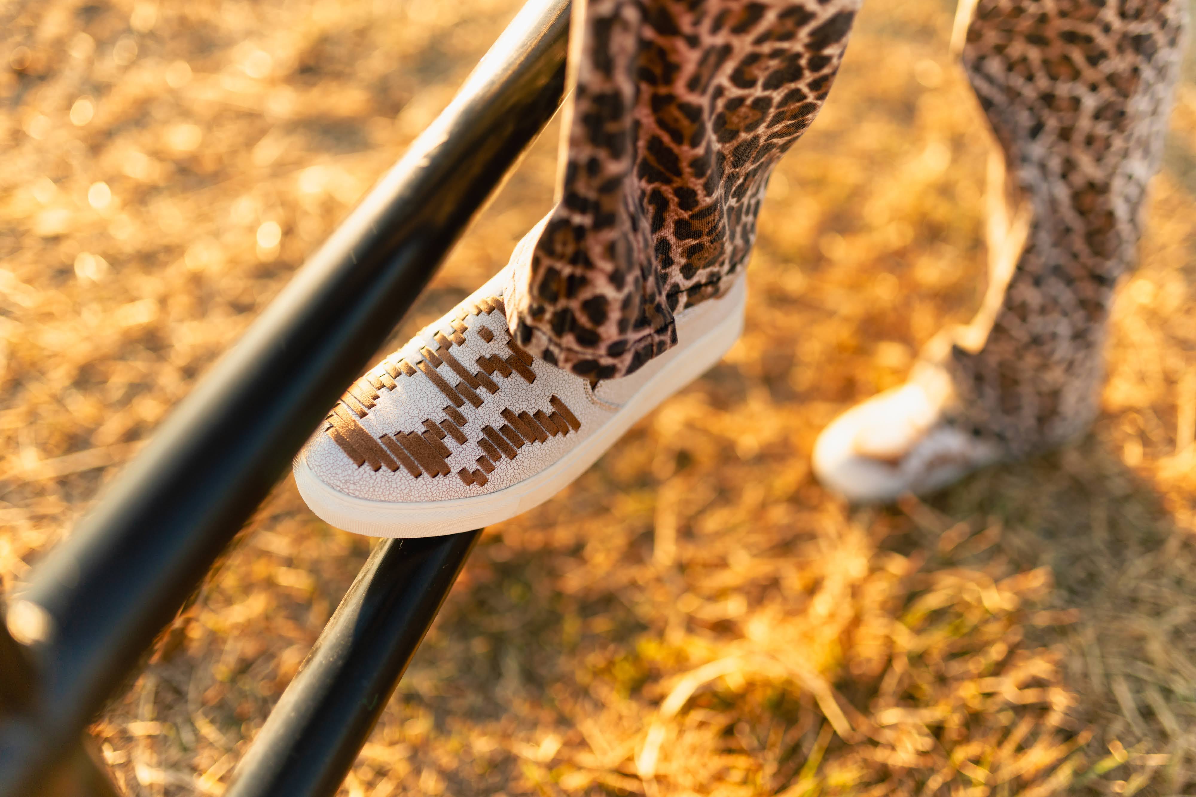 Tan Aztec Slip On Sneakers