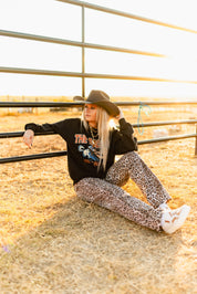 Leopard Wide Leg Jeans
