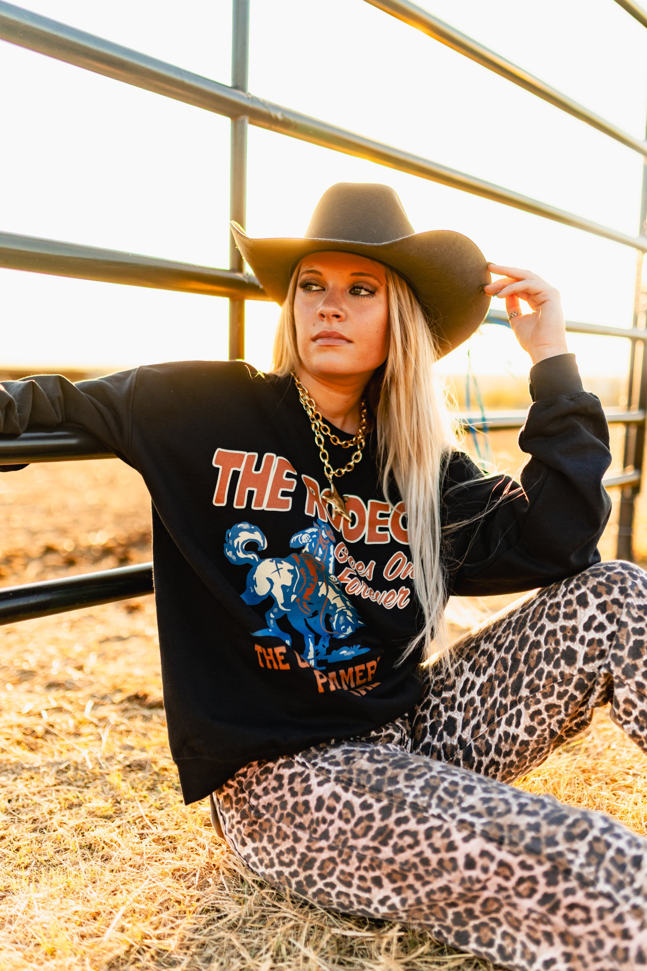 Leopard Wide Leg Jeans