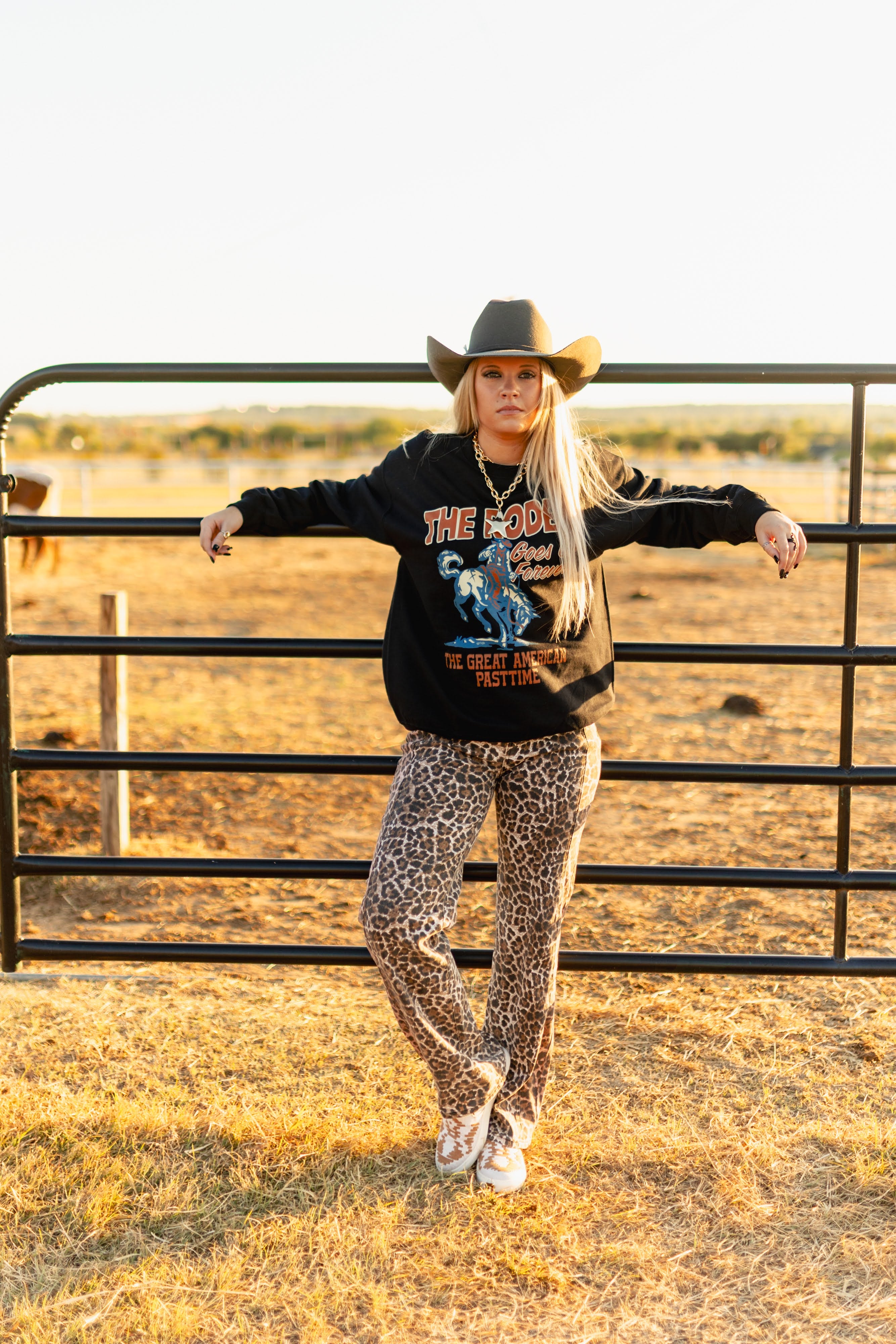 Leopard Wide Leg Jeans