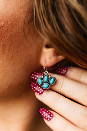 Turquoise Western Drop Earrings