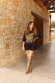 Oversized Honky Tonk Angel Graphic Tee
